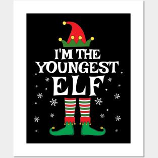 I'm The Youngest Elf Matching Family Christmas Gifts Posters and Art